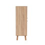 Hanah Home Form - 1048 Conjunto Muebles Recibidor Zapatero Banco Almacenamiento Tablero Melamina Patas Madera Sonomo Azul Oscuro